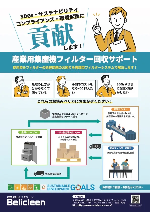 産業用集塵機フィルター回収サポート